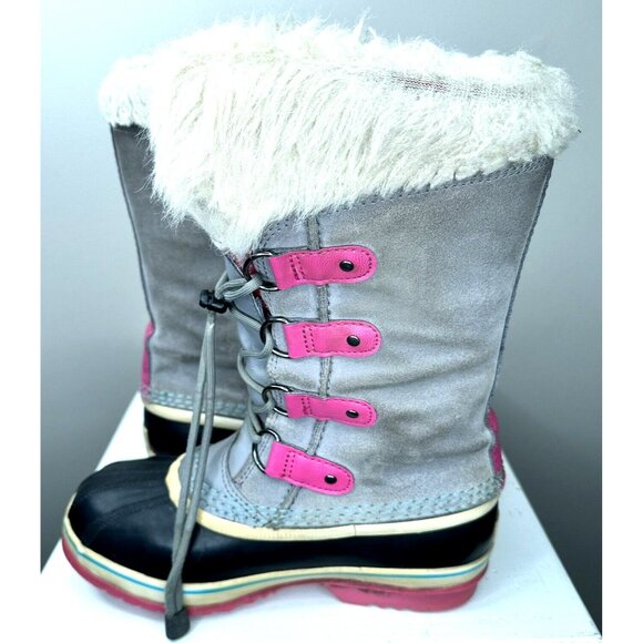 Sorel Womens Boots Winter Snow Insulated Waterproof Lace Up Pink Gray Size 4 - Picture 4 of 13